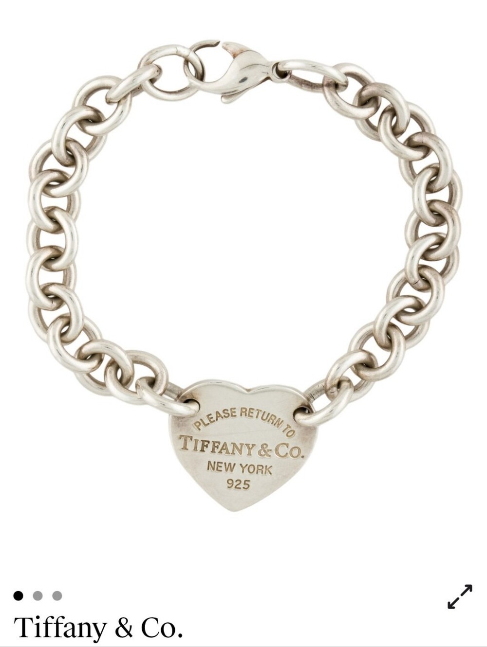 Tiffany & Co. Silver Heart Charm Bracelet - Picture 5 of 5